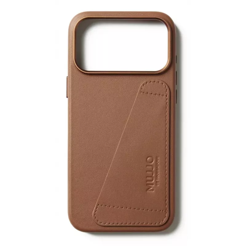 Mujjo Wallet Leather Case do iPhone 17 Pro Max, kompatybilny z MagSafe, Brązowy