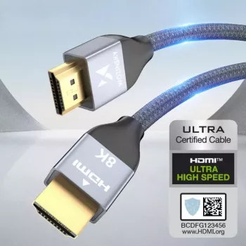 Wozinsky HDMI 2.1 Cable 8K 60Hz 48Gbps / 4K 120Hz / 2K 144Hz 2m Silver (WHDMI-20)