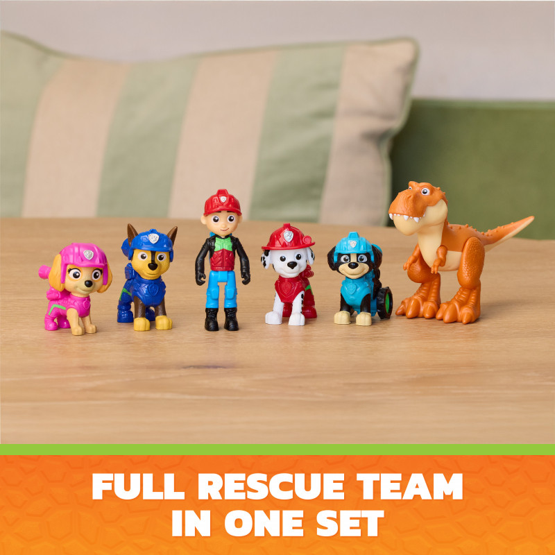 SPINMASTER Paw Patrol: The Dino Movie - Zestaw figurek Dino Adventure, 6 sztuk