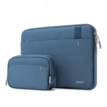 Inateck 13 inch Laptop Sleeve z kieszenią na akcesoria niebieski