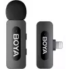 BOYA BY-V1 V2.0 Ultra Compact 2.4GHz Wireless Microphone for Lightning Devices - 1TX+1RX