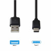 Emporia DATA-TC-GNG-B USB-A do USB-C Kabel 1 m Czarny