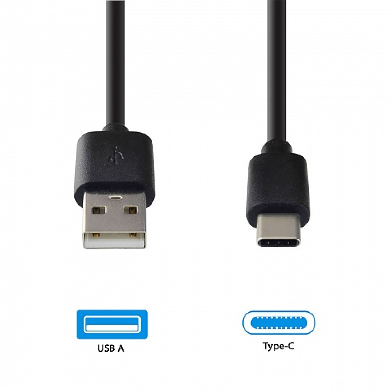 Emporia DATA-TC-GNG-B USB-A do USB-C Kabel 1 m Czarny