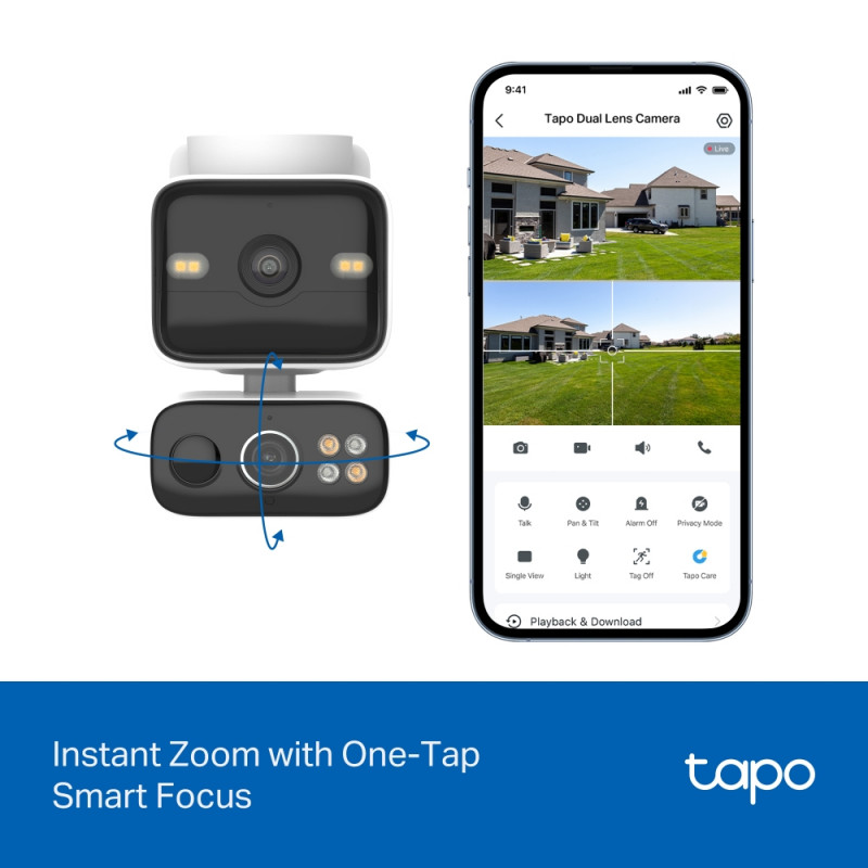 TP-LINK Tapo TC93D KIT V1 Solar-Powered Security Camera Kit - 2K QHD Pan/Tilt Wi-Fi Camera z panelem słonecznym