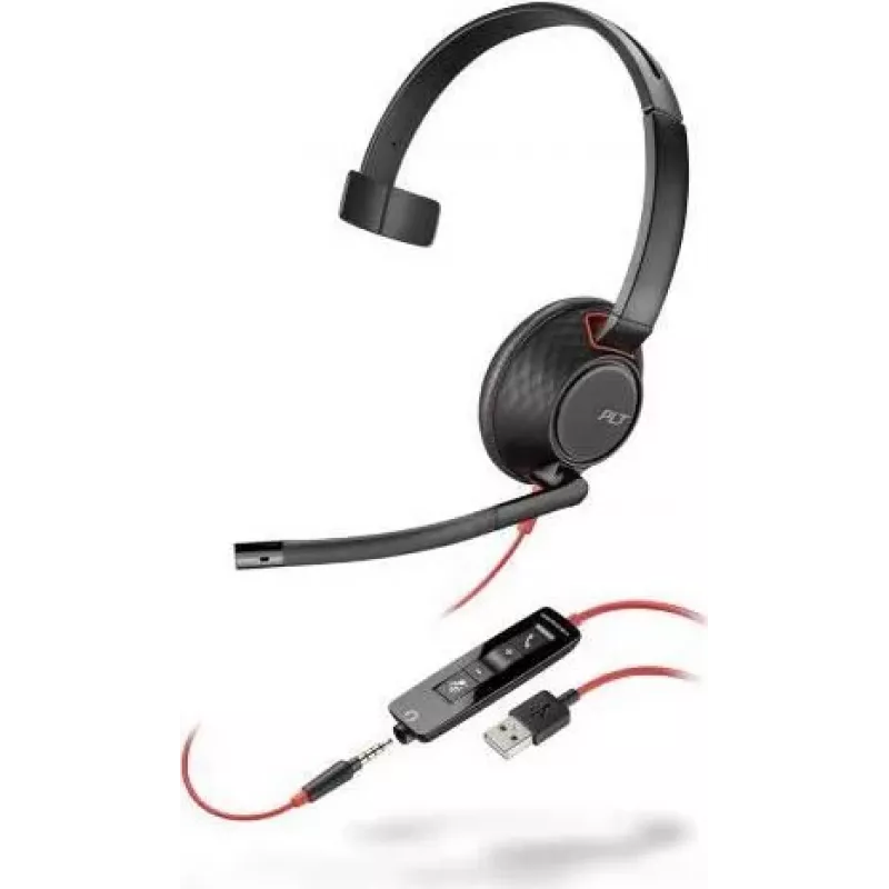 Poly Blackwire 5210 C5210 USB-A Monaural Headset - Bulk