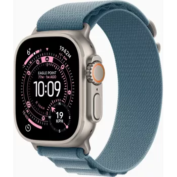 Apple Watch Ultra 3 GPS + Cellular 49mm Natural Titanium Case z paskiem Blue/Bright Blue Trail Loop - M/L