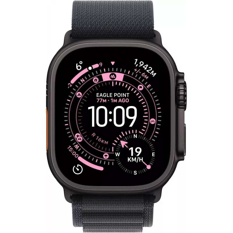 Apple Watch Ultra 3 GPS + Cellular 49mm Black Titanium Case with Black Alpine Loop - Medium MF0V4QR/A