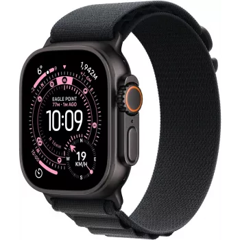Apple Watch Ultra 3 GPS + Cellular 49mm Black Titanium Case with Black Alpine Loop - Medium MF0V4QR/A