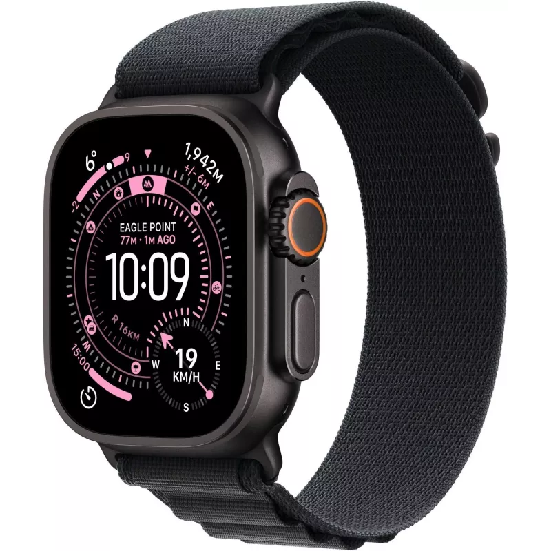 Apple Watch Ultra 3 GPS + Cellular 49mm Black Titanium Case with Black Alpine Loop - Medium MF0V4QR/A