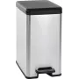 CURVER Slim Bin 25L Waste Bin Metallized Silver/Grey
