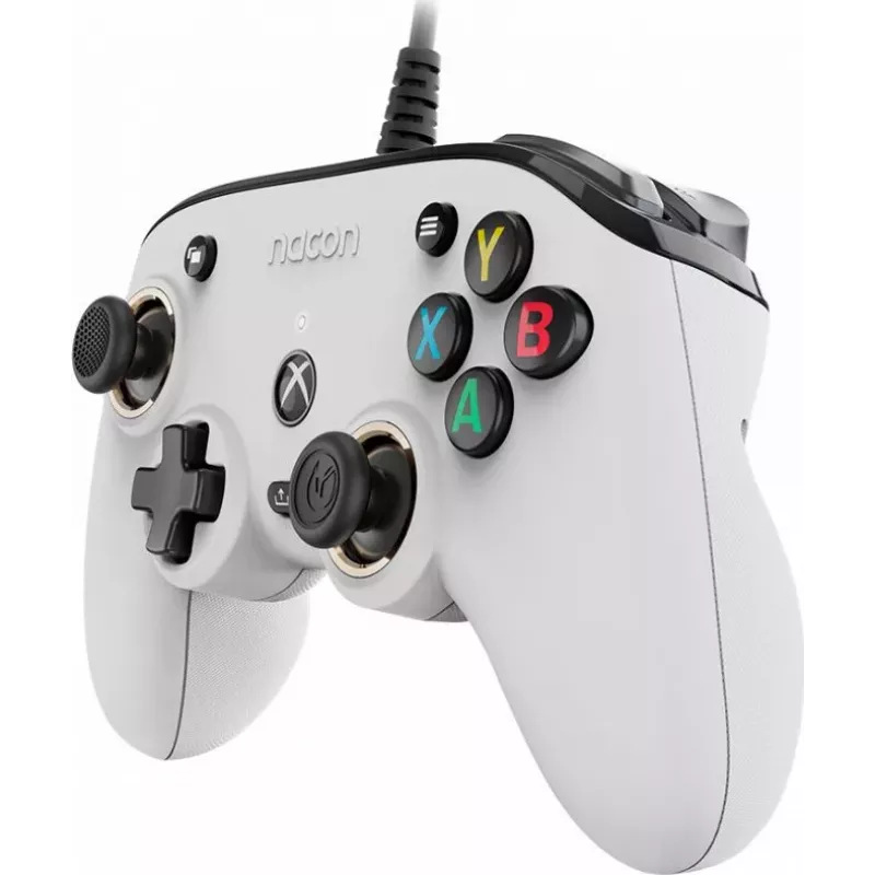 Nacon Compact Pro Przewodowy kontroler do Xbox Series X|S, Xbox One i PC – Biały