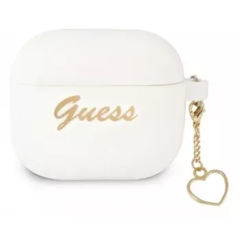 Guess GUA3LSCHSH Etui AirPods 3 Biały Silikon Charm Heart Collection