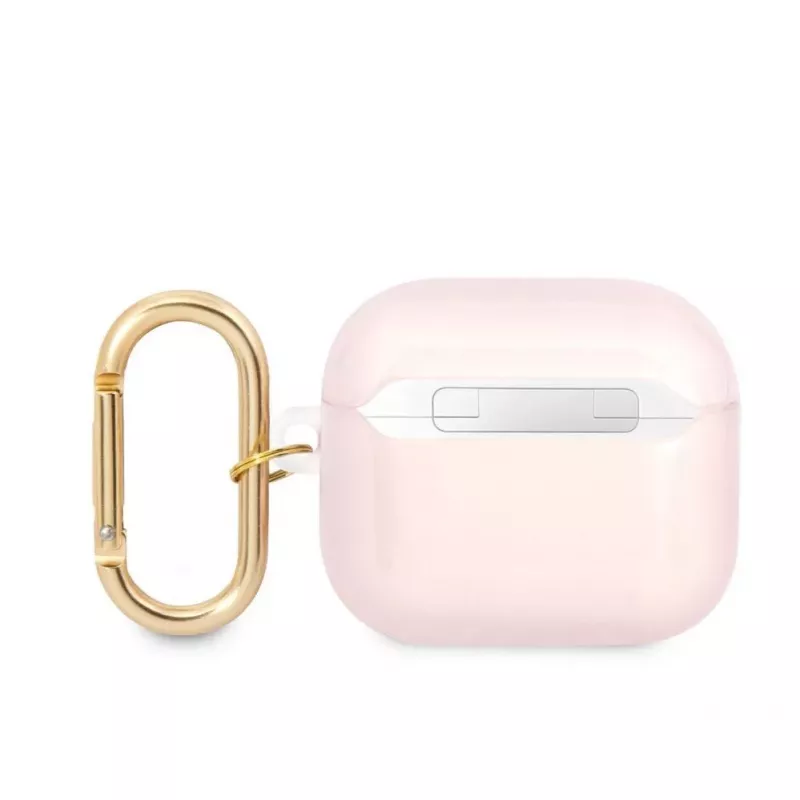Guess GUA3HHTSP Strap Collection Silikonowe etui na AirPods 3 - Różowy