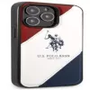 U.S. POLO ASSN. USHCP14XPSO3 Tricolor Embossed Case do iPhone 14 Pro Max 6,7 inch Biały