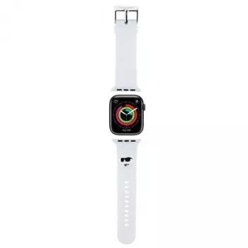 Karl Lagerfeld 3D Rubber Choupette Head Strap do Apple Watch 38/40/41mm - Biały