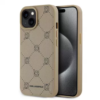 Karl Lagerfeld Karl Heads MagSafe Case do iPhone 15 6,1 inch - Beżowy
