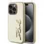 Karl Lagerfeld Wrinkled Metal Signature Case do iPhone 15 Pro Max Gold