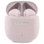 Guess Printed Classic Logo - Bluetooth TWS Headphones + Charging Case (Pink)