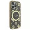 Guess GUHMP16LH4PYEEW Hardcase do Apple iPhone 16 Pro 6,3 inch Brązowy Peony On 4G Background MagSafe