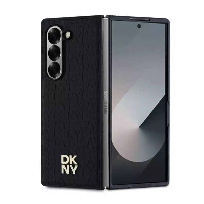 DKNY DKHMZFD6PSHRPSK Etui Repeat Pattern Stack Logo do Samsung Galaxy Z Fold6 - Czarny