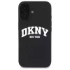 DKNY DKHMP16SSNYACH Hard Case do Apple iPhone 16 6,1 cala Czarny Silikon z Białym Nadrukowanym Logo MagSafe