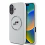 Karl Lagerfeld Silicone DoubleHeads And Circle MagSafe Case for Apple iPhone 16 - Beige