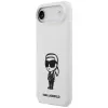 KARL LAGERFELD Silikonowe etui Karl Sketch & Logo MagSafe do iPhone 13 Pro Max Białe