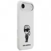 KARL LAGERFELD Silikonowe etui Karl Sketch & Logo MagSafe do iPhone 13 Pro Max Białe