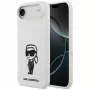 KARL LAGERFELD Silikonowe etui Karl Sketch & Logo MagSafe do iPhone 13 Pro Max Białe