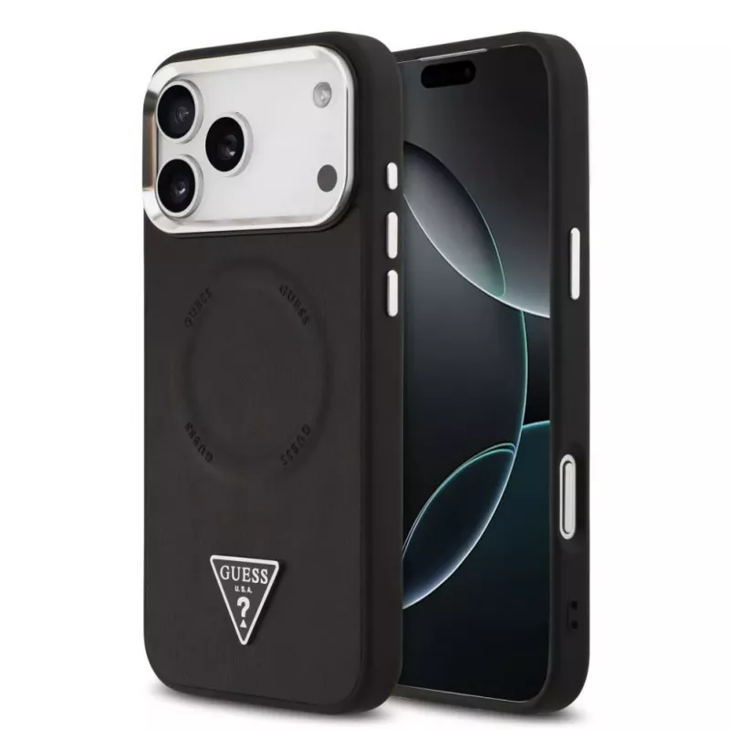 Guess Triangle Logo MagSafe Case do iPhone 17 Pro Max (Czarny)