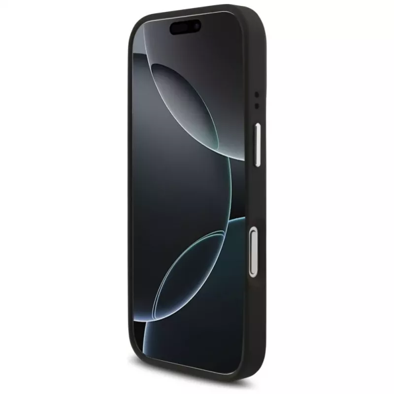 Guess Grained Big 4G Classic Logo Case do Apple iPhone 17 Pro, Czarny