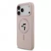 KARL LAGERFELD Silikonowe etui Karl & Choupette Ring MagSafe na Apple iPhone 17 Pro Max, różowe