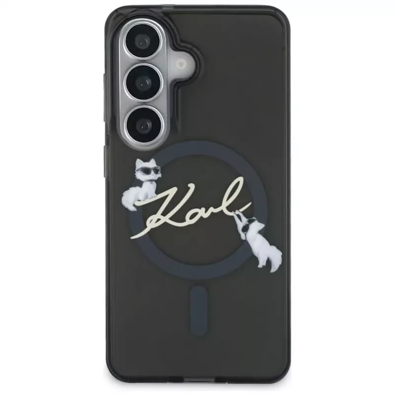 Karl Lagerfeld IML KC Script MagSafe Case do Samsung Galaxy S24 Ultra Czarny