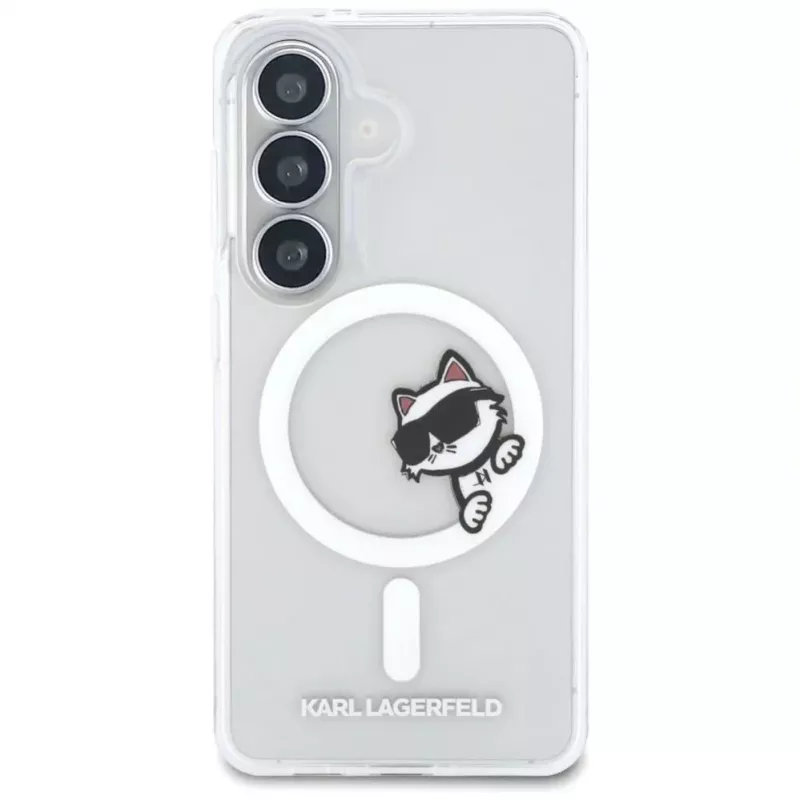 KARL LAGERFELD IML Peekaboo Choupette MagSafe Case do Samsung Galaxy S26, przezroczysty