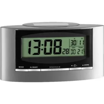TFA 98.1071 Solar Projection Alarm Clock - Czarny/Srebrny