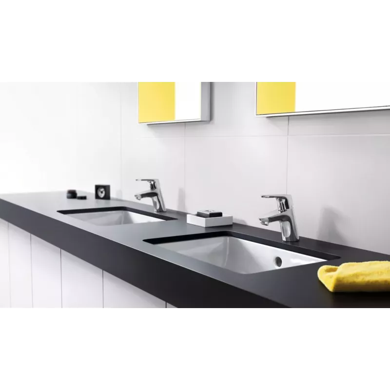 Hansgrohe Focus E2 Bateria umywalkowa 3173 Chrom, jednouchwytowa, stojąca, z zestawem odpływowym klik-klak