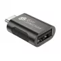 GoodConnections USB 3.2 Gen 1 / USB 3.0 Adapter USB-C Męski do USB-A Żeński, Obudowa z Cynkowanego Metalu, Antracyt, Zestaw 3 szt.
