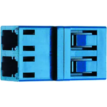 Telegärtner J08071A0002 LC Duplex Multimode Złącze Światłowodowe, Niebieskie, Tuleja Ceramiczna Cyrkonowa, 1 Sztuka