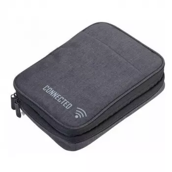 TROIKA CONNECTED Cable Organizer Pouch Dark Grey (CBO30/DG)