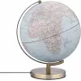 TROIKA Globus STELLAR LIGHT TOUCH Polityczny globus świata z oświetleniem LED, czujnikiem dotykowym, zasilany USB, jasnoniebieski, srebrna podstawa, średnica 14 cm