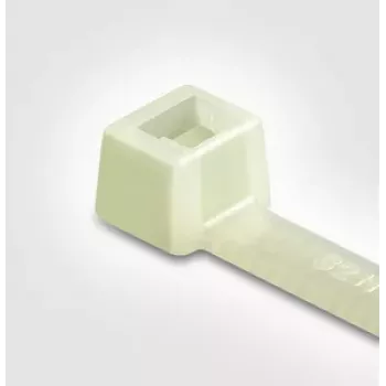 HellermannTyton T-Series Inside Serrated Cable Tie, 140mm x 2.5mm, Transparent (Natural), PA66, 100 Pieces (111-02319)