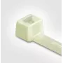 HellermannTyton T-Series Inside Serrated Cable Tie, 140mm x 2.5mm, Transparent (Natural), PA66, 100 Pieces (111-02319)