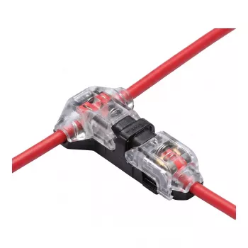 Synergy 21 LED FLEX Strip Easy Connect T-Shape Connector for 1 Line, Red