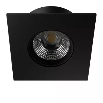 SYNERGY21 LED Recessed Ceiling Spotlight Helios Black Square Warm White