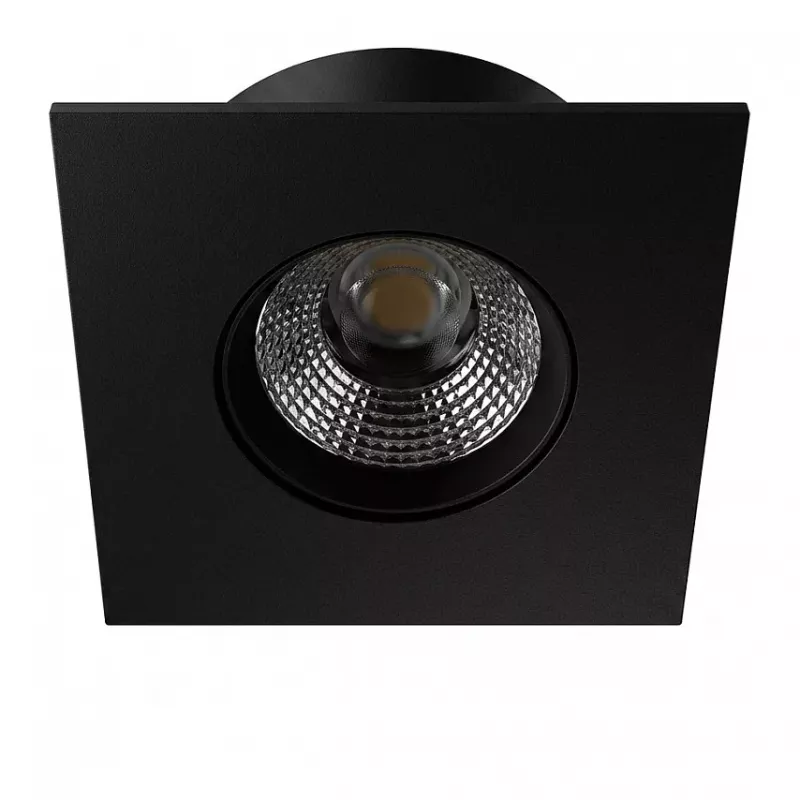 SYNERGY21 LED Recessed Ceiling Spotlight Helios Black Square Warm White