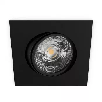 SYNERGY21 LED Recessed Ceiling Spotlight Helios Black - Square + Tilting - Warm White