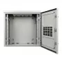 ALLNET 19 inch Wall-Mount Enclosure 12U 488mm Depth Light Grey IP55 SO-Series with 2-Fan Unit