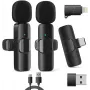 RealPower HS-1 Bezprzewodowy System Mikrofonowy - 2 Dynamiczne Mikrofony Ręczne i 1 Odbiornik UHF (863-865 MHz) - Zasięg 30m - Odbiornik z Ładowaniem USB-C - 495513