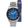 Ruhla 1929 NVA Kommando 4960M-3 SET Zegarek Automatyczny 40mm Czarna Tarcza Skórzany i NATO Pasek