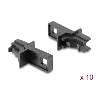 DELOCK Osłona przeciwpyłowa do gniazda E2000 Simplex, 10 sztuk, czarna